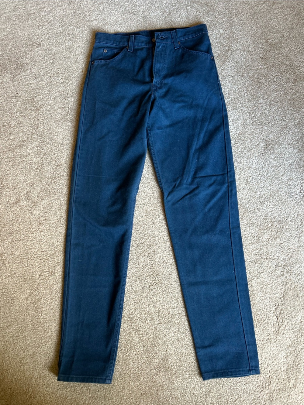Classic High-Waist Straight Jeans - Deep Navy